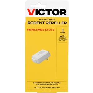 Victor PestChaser Rodent Repellent with Nightlight & Outlet - 1 Pack - M751PS - High Frequency Rodent Repeller - Repel Rodents Indoors Victor PestChaser Rodent Repellent with Nightlight & Outlet - 1 Pack - M751PS - High Frequency Rodent Repeller - Repel Rodents Indoors