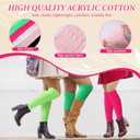 Satinior 6 Pairs Leg Warmers for Women Warm Winter Christmas Boho Long Boot Socks Knitted Sleeve Cable Socks for Y2k Party (Bright Color)