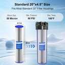20" x 4.5" Pleated Sediment Water Filter Cartridge 50 Micron 2-Pack