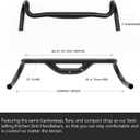 REDSHIFT Top Shelf Handlebar with 50mm of Rise, 44cm width for Road, Gravel, Touring, and Commuter Bikes, Aluminum Drop Bar