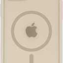 for iPhone 15 Case with Built-in Screen Protector Anti-Scratch,for Apple iPhone 15 Protective Phone Cases,Compatible with MagSafe for Men Women-Off-White