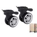 1 Pair Luggage Wheels Replacement for Suitcase Spinner Trolley Silent Double Row Caster Wheels Travel Trunk Roller Parts