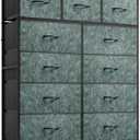 WLIVE Tall Dresser for Bedroom, 11 Drawer Chest of Drawers, Vintage Green