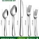 PHILIPALA 30 Piece Silverware Set, Stainless Steel Flatware Set for 6 Food Grade Novelty Flatware Cutlery Utensil Set Include Knife Fork Spoon Mirror Polished Dishwasher Safe