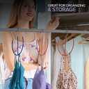 EASYVIEW Belt Scarf Hanger Space Saving Organizer Hanging Multi Purpose Ties Shoe Rack Gym Bag Organizer Closet Organization