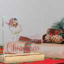 Funny Days Till Christmas Countdown Sign Christmas Countdown Calendar Acrylic Decor Xmas Vacation Sign Pink Santa Retro Decoration 4 x 4 Inch