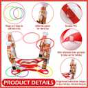 Soaoo Christmas Ring Toss Games for Party Christmas Inflatable Nutcrackers Ring Toss Game with 8 Rings for Xmas Adults Families Gifts Indoor Outdoor Xmas Holiday Party Supplies Decorations