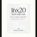 20.75"×15.75" Poster Frame - Slim Molding - Black Polished plexiglass front, hangs vertical or horizontal, sawtooth hangers included, secure turn-tab backing