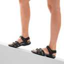 DREAM PAIRS Womens Comfortable Hiking Walking Sandal with Adjustable Hook and Loop Strap, Sports, Travel,Summer Beach Outdoor Light Weight Water Shoes