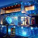 Projector Lights Outdoor, 14 Colors Water Wave Ocean Moving Effect RGBW LED Night Light Weatherproof with Remote & Timer for Halloween Christmas Holiday Garden Yard House Parties Bedroom Ceiling Decor