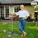 Updated Lawn Leveling Rake 40"x10", Lawn Leveler with Aluminum Rollers, Yard Leveling Rake Stainless Steel with 27-80" Adjustable Handle, Heavy-Duty Ground Leveler Suit for Garden, Golf Lawn, Farm
