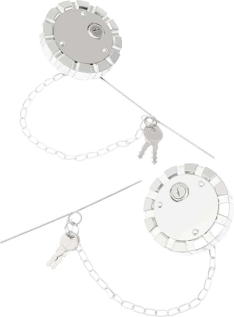 Locking Fuel Cap (2PCS), Compatible with Kenworth Peterbilt Freightliner Western Star, 3 1/2 Course Thread, 5.5 TPI Vented, Semi Truck Diesel Fuel Tank Locking Gas Cap | Replaces# 572.1036 SNV431089