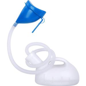 Unisex Potty with Lid and Funnel, Portable Pee Bottle for Men and Women, 2000ml Large Capacity Male Female Reusable Urinals, Emergency Urine Collection for Hospital Home Camping Car Travel