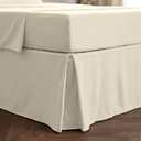 Mellanni Bed Skirt Queen Size - Bed Skirting - 15" Tailored Pleated Dust Ruffle - Hotel Luxury Bedding - Wrinkle, Fade, Stain Resistant - 1 Bedskirt (Queen, Golden Ivory)