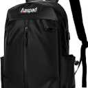 Laptop Backpack for Men and Women Lightweight Daypack Slim Sturdy Business Offices Knapsack Daily Commute Necessities (Black)
