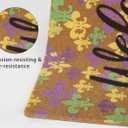 Mardi-Gras Welcome-Doormat for Outdoor-Entrance Non-Slip Front-Door Fleur De Lis Decor Door Mat 17" x 29" (Colorful)