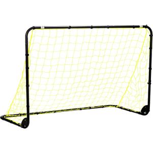Franklin Sports Competition Soccer Goals - Backyard Portable Steel Soccer Goals - Adult + Youth Soccer Goal with Net + Ground Stakes Included -Style: Folding 6' x 4', 
Color	Black