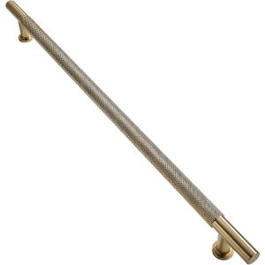 khtumeware 1 Pack 18 Inch(457mm) Soild Knurled Gold Appliance Pulls Brushed Brass Cabinet Pulls Drawer Pulls Kitchen Hardware Kitchen Handles for Cabinets Cupboard Handles