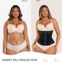 Lover-Beauty Waist Trainer for Women Tummy Control Body Shaper Mesh Corset Waist Cincher Corset Shapewear Compression Girdle (Black, XXL)