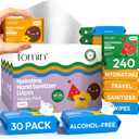 Fomin Mini Hand Sanitizer Wipes 30 Pack (8 Count) - Variety Pack Mini Wet Wipe - pH Balanced, Biodegradable, Antibacterial On The Go Hand Sanitizing Wipes - Hypoallergenic, Plant-Based Travel Wipe