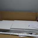 Mobile File Cabinet,Lateral Filing Cabinet with 3 Fabric Drawers,Rolling Printer Stand with 4 Open Storage Shelf for Home Office, White