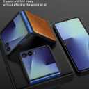 Foluu for Samsung Galaxy Z Flip 7 5G Case, Galaxy Z Flip 7 Leather Case, PU Leather + Hard PC Shell Ultra Thin Slim Durable Protective Phone Case Cover for Samsung Galaxy Z Flip7 5G 2025 (Yellow)