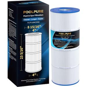 POOLPURE PLFPJANCS100 Pool Filter Replaces Jandy CS100, R0462200, PJANCS100, Ultral-B2, Porpoise PP-B2, Unicel C-8410, Filbur FC-0821, 1 Pack