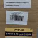 Cordless Bamboo Roman Shades w/Valance, 28" W × 64" H, BDP-Driftwood