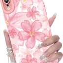 Compatible with iPhone XR Phone Case, Fashion Flower Pattern Design Girls Women Liquid Silicone Cover, Slim Shockproof and Scratch-Resistant Soft Case for iPhone XR- Cherry Blossom