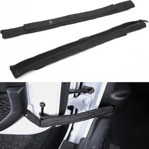 JOYTUTUS Door Limiting Straps Compatible with 1996-2026 Wrangler CJ YJ TJ JK JL, Heavy Duty Strong Adjustable Check Strap with Wire Protecting Harness, 2 Pack