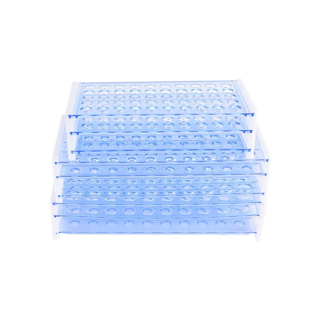 Bipee Scientific Detachable Test Tube Rack for Tubes of Dia.17mm, 50 Holes, PS Material (2pcs) (Tuberack-50x13)