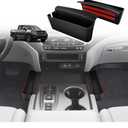Muslogy for 2017-2024 2025 2026 Ridgeline Center Console Shifter Storage Box ABS Material Console Side Organizer Left & Right 2PCS Set with Stronger Tape Compatible with Honda Ridgeline 2017-2026