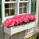 ATTGREAT Artificial Geraniums for Outdoors Faux Plants UV Resistant Flowers Outside Fake Silk Flowers Bulk Realistic Plastic Greenery for Home Porch Planter Patio Decor, 6 Bundles (Rose Red)