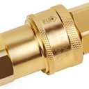Quick Connect Hose Fitting, 3/4" Gas Hose Connection, Solid Brass Dual Female NPT 3/4, Intended for Kitchen Equipment and Indoor