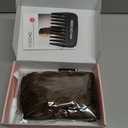 REECHO Clip in Hair Extensions - 4PCS Short Curly Wavy Hairpieces, 12" Invisible Lace Weft, Natural Soft, Light Chestnut Brown