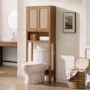 SICOTAS Over the Toilet Storage Cabinet, Rattan Door Bathroom Organizer
Freestanding Bathroom Organizer with Adjustable Shelf, Over Toilet Storage Cabinet for Bathroom, Laundry Room, and Restroom