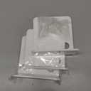 OAPRIRE White Floating Wall Shelves Set of 3 for Security Cameras, Baby Monitors, Speakers & More - Universal Acrylic Small Wall Shelf with Cable Clips, 10-Piece Strong Tapes, No Drill