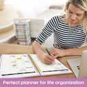 2026 Planner, Weekly and Monthly Calender Planner, Jan 2026 to Dec 2026, Hardcover 2026 Calendar Book with Tabs & Inner Pocket, Office Home School Supplies for Women & Men - A4 (8.5" x 11"), Boho Purple