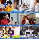 2 x Portable Magnetic Selfie Light Video Conference Lighting with Clip & Camera Adapter 1000mAh Battery 3 Light Modes for Phone Tablets Laptops Cameras Makeup Video Conferencing Live Streaming