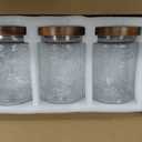 Adodeen 3-Pack 24oz Vintage Glass Jar With Lid, Glass Storage Containers, Airtight Kitchen Storage Containers For Sugar, Coffee, Tea, Spice, Flour, Candy Cookie, Pasta, Cereal
