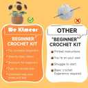 Ktmeor Crochet Kit for Beginners, Sunflower Crochet Starter Kit with Step-by-Step Video Tutorials, 40% Extra Practice Yarn