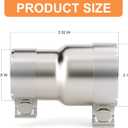 GASHER 304 Stainless Steel Reducer Connector 2.5 to 3 Inch with Clamp for Pipes