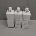 Shampoo and Conditioner Dispenser - Modern Design Large 27oz Shower Soap Dispenser Set of 3, Refillable Empty Plastic Pump Bottles for Bathroom, 6 Waterproof Labels Included, White & Silver