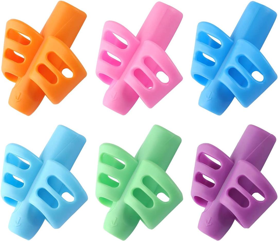 6 Pack Pencil Grips for Kids Handwriting Pencil Grippers, Pencil Writing Aid Grip Posture Correction Tool for Kids Toddler Children Special Needs