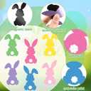 BBTO 30 Pcs Easter Garage Door Magnets Cute Bunny Rabbit Decals Colorful Garage Door Magnets Reusable Refrigerator Sticker Holiday Decorations for Decor Party Supplies