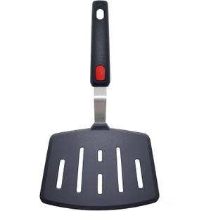 Silicone Spatula Turner, Heat Resistant Pancake Spatulas for Nonstick Cookware Pan, Wide Slotted Cooking Spatula for Frying Omelette, Egg, Fish and Kitchen Use, Thin Flexible Dishwasher Safe, Black