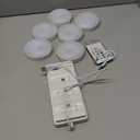 EZVALO Under Cabinet Lighting with Charging Station,1000mAh Rechargeable Puck Lights with Remote, 3 Color Temps & 12 RGB Closet Lights, Dimmable Motion Sensor Lights for Shelf, Kitchen (6 Packs) (White)