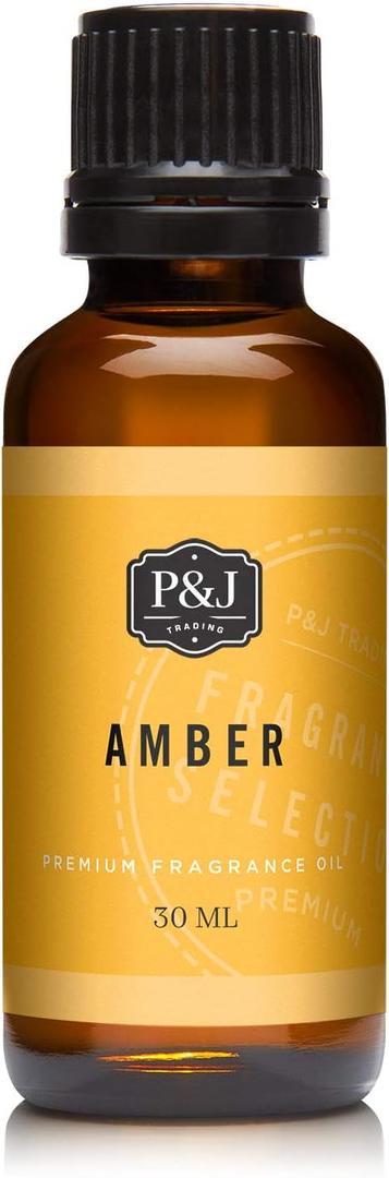 P&J Trading Fragrance Oil | Amber Oil 30ml - Candle Scents for Candle Making, Freshie Scents, Soap Making Supplies, Diffuser Oil Scents (1.01 Fl Oz (Pack of 1))