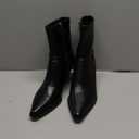 SOVANYOU Women's Dressy Ankle Boots Pointed Toe Kitten Heel Booties with Side Zipper Stylish Comfortable Black Short Boots, Size: 9