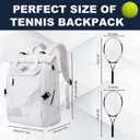 UMGG Tennis Bag Tennis Backpack for Women Men Holds 2 Rackets with Shoe Compartment, Large Pickleball Backpack Hold Tennis Racket, Pickleball Paddles, Badminton Racquet